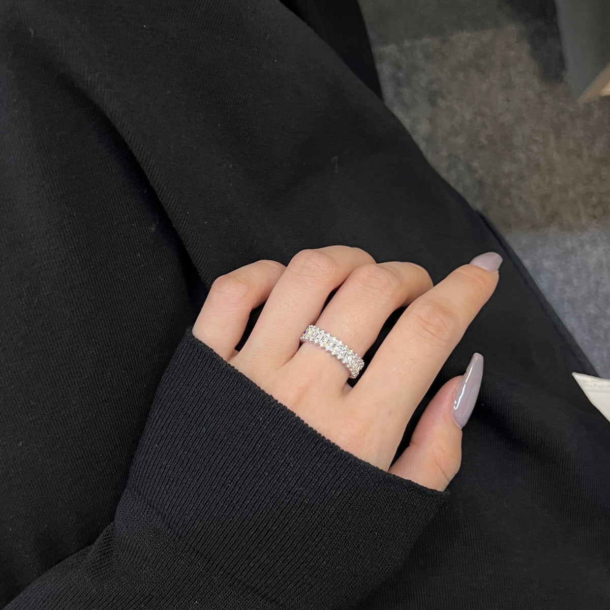 [Kincade Jewelery]Splashy Ornate Emerald Cut Cocktail Ring