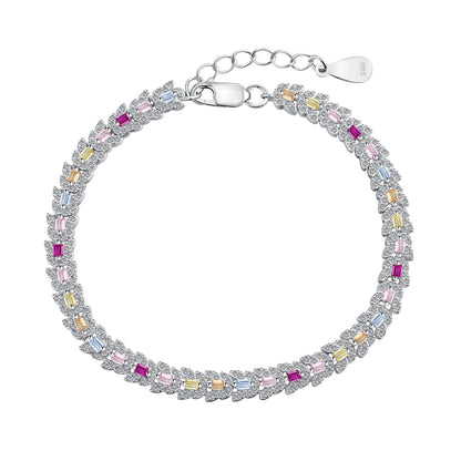 [Kincade Jewelery]Delicate Colorful Multi Cut Daily Bracelet
