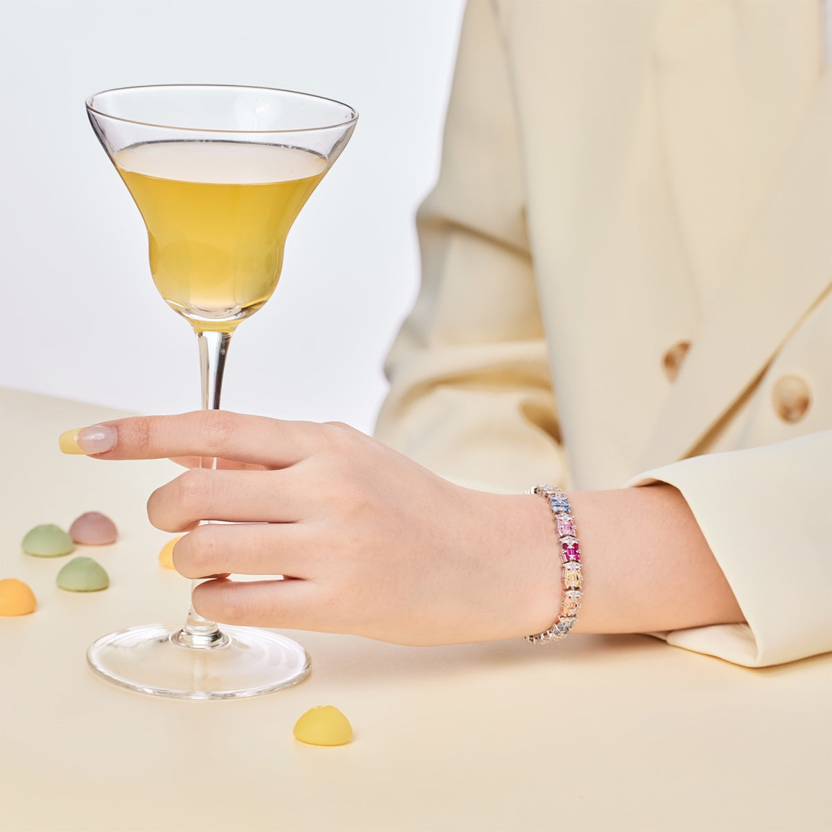 [Kincade Jewelery]Delicate Colorful Multi Cut Party Bracelet