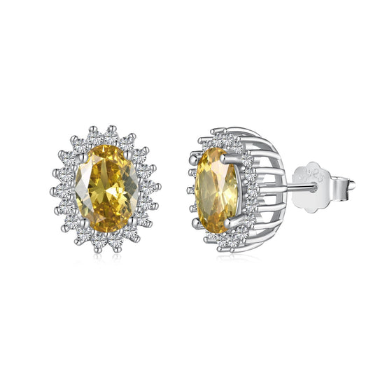 [Kincade Jewelery]Delicate Radiant Oval Cut Daily Earrings