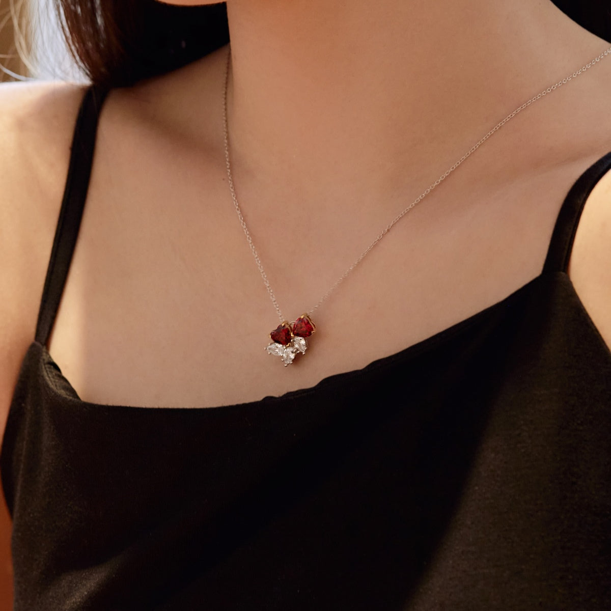[Kincade Jewelery]Dainty Red Heart Necklace