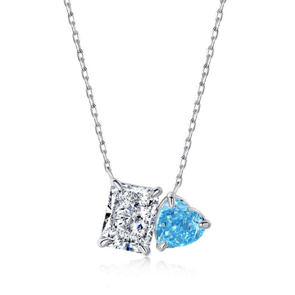 [Kincade Jewelery]Dazzling Square & Heart Shape Necklace