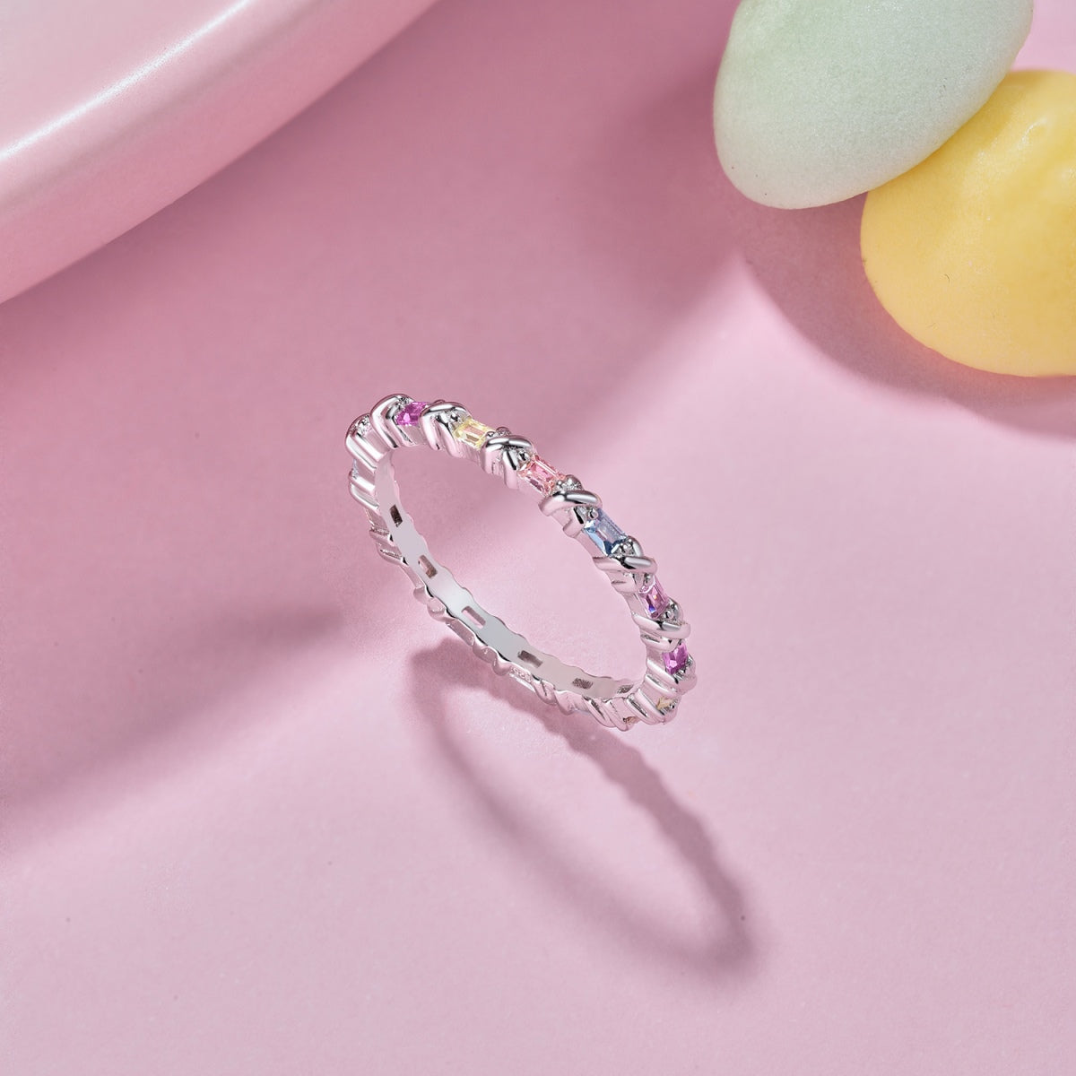 [Kincade Jewelery]Charming Colorful Round Cut Daily Ring