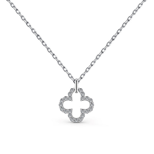 [Kincade Jewelrys]Four-Leaf Clover Hollow Design Exquisite Necklace