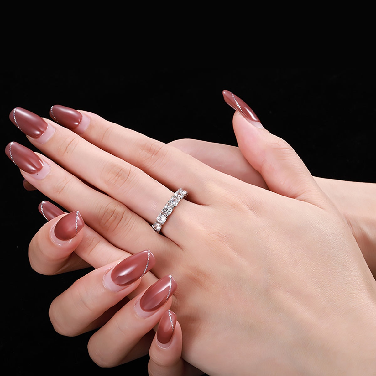 [Kincade Jewelery]Eternity Round Cut Tennis Ring