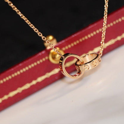 [Kincade Jewelery]LOVE NECKLACE PINK GOLD AND SILVER