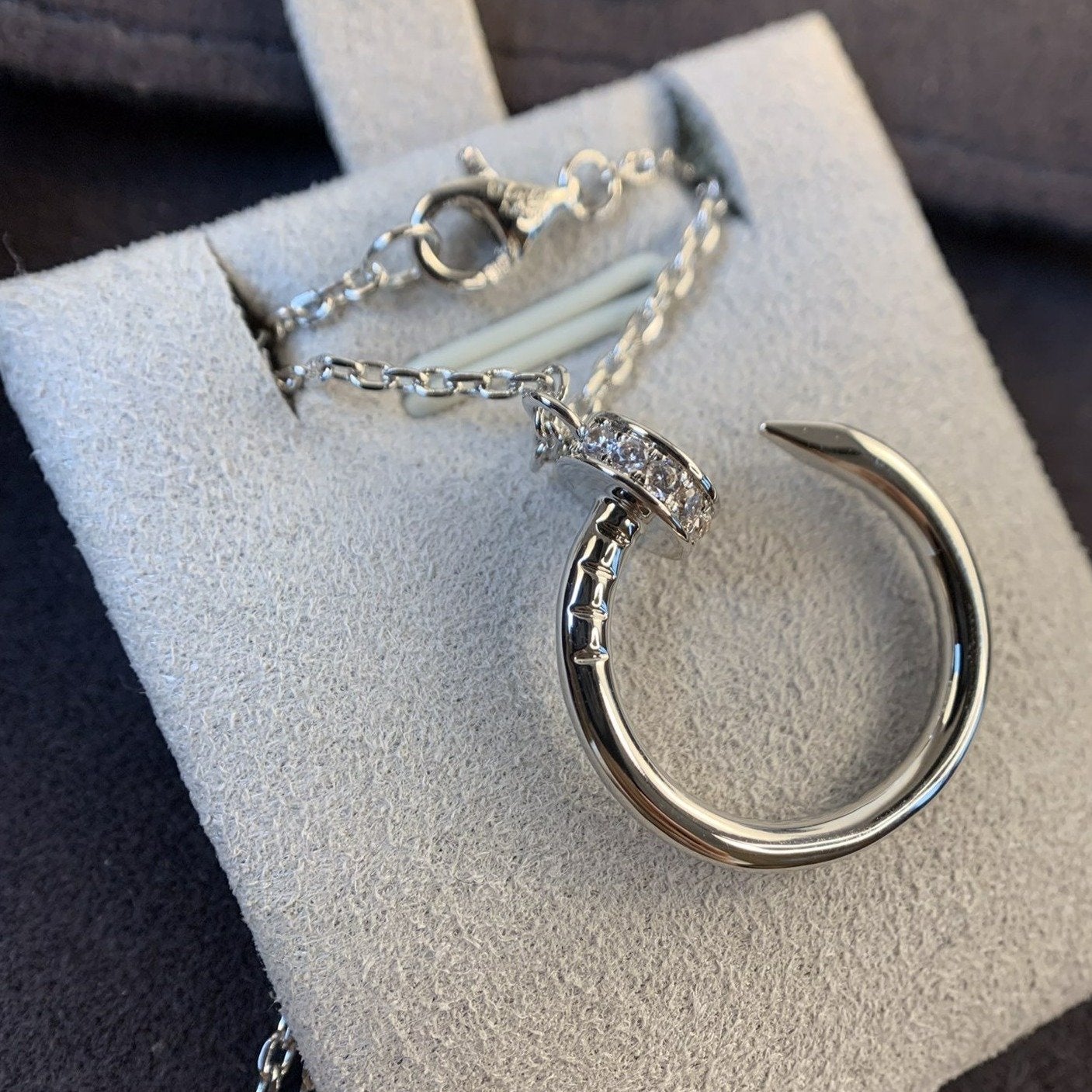 [Kincade Jewelery]JUSTE NECKLACE SILVER DIAMONDS