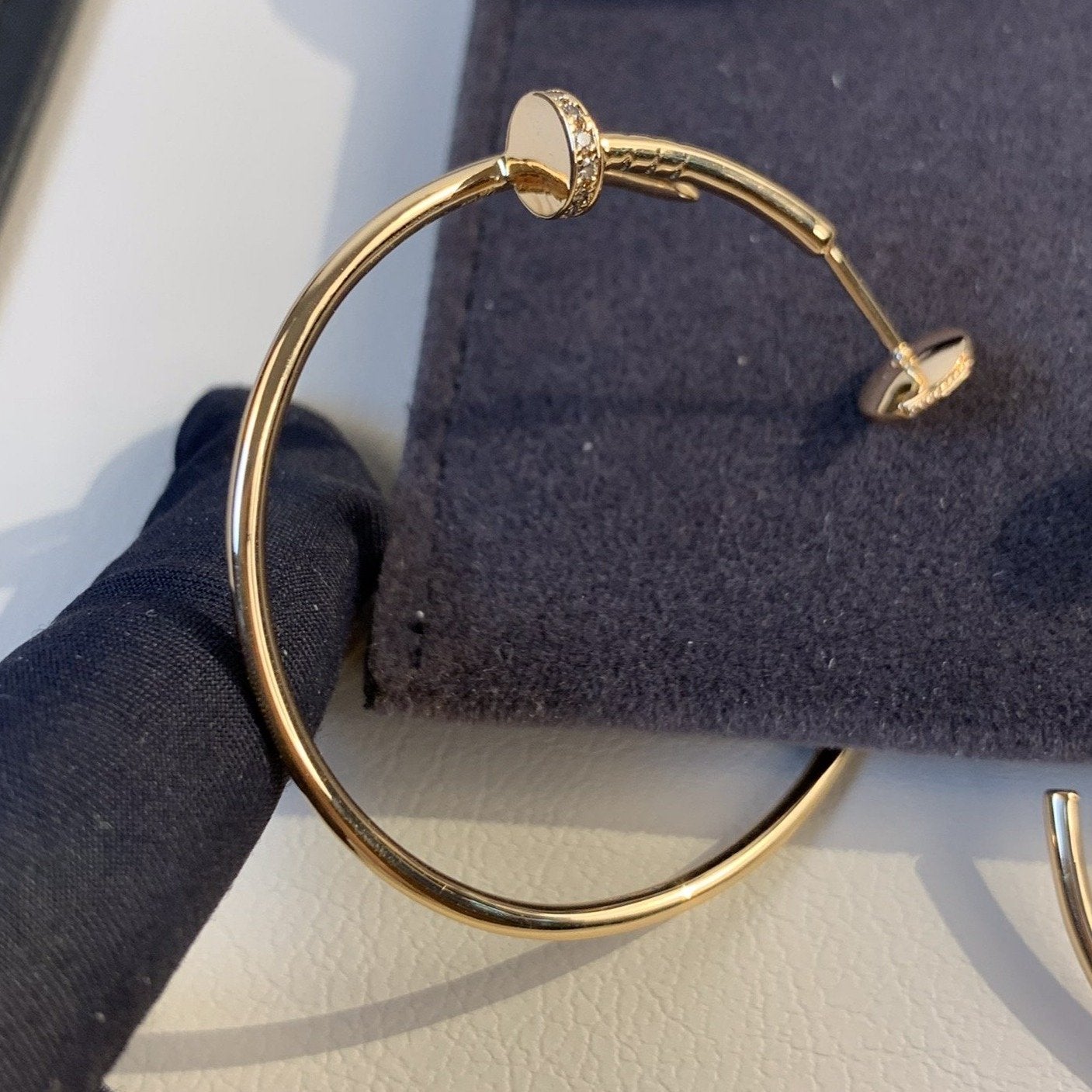 [Kincade Jewelery]JUSTE EARRINGS GOLD DIAMONDS 1.8MM