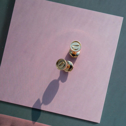 [Kincade Jewelery]LOVE EARRINGS PINK GOLD 10MM