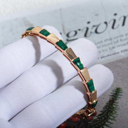 [Kincade Jewelery]SERPENTI BRACELET PINK GOLD MALACHITE
