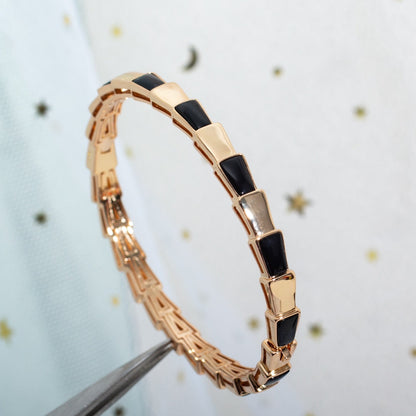 [Kincade Jewelery]SERPENTI BRACELET PINK GOLD ONYX