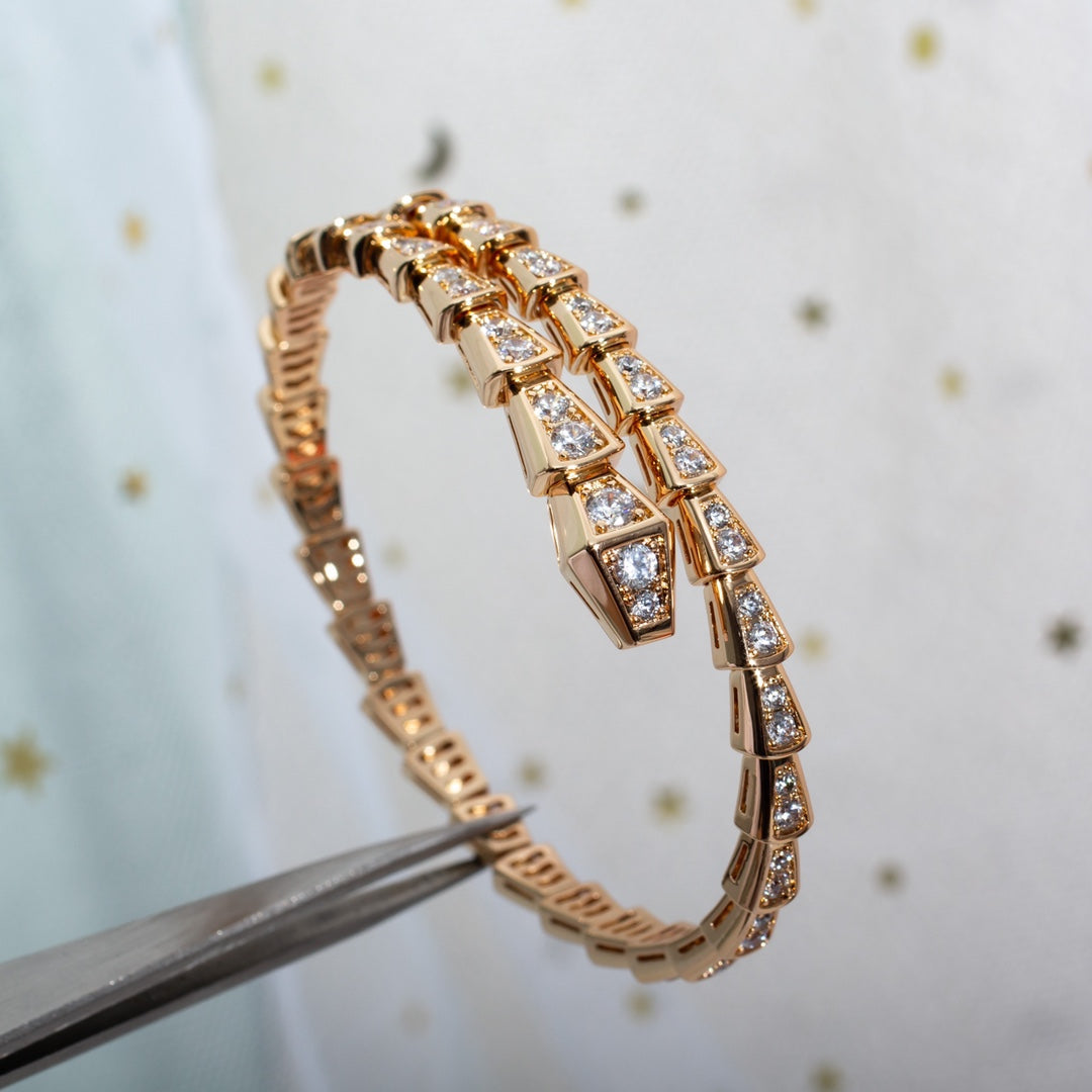 [Kincade Jewelery]SERPENTI BRACELET 6.8MM PINK GOLD DIAMOND