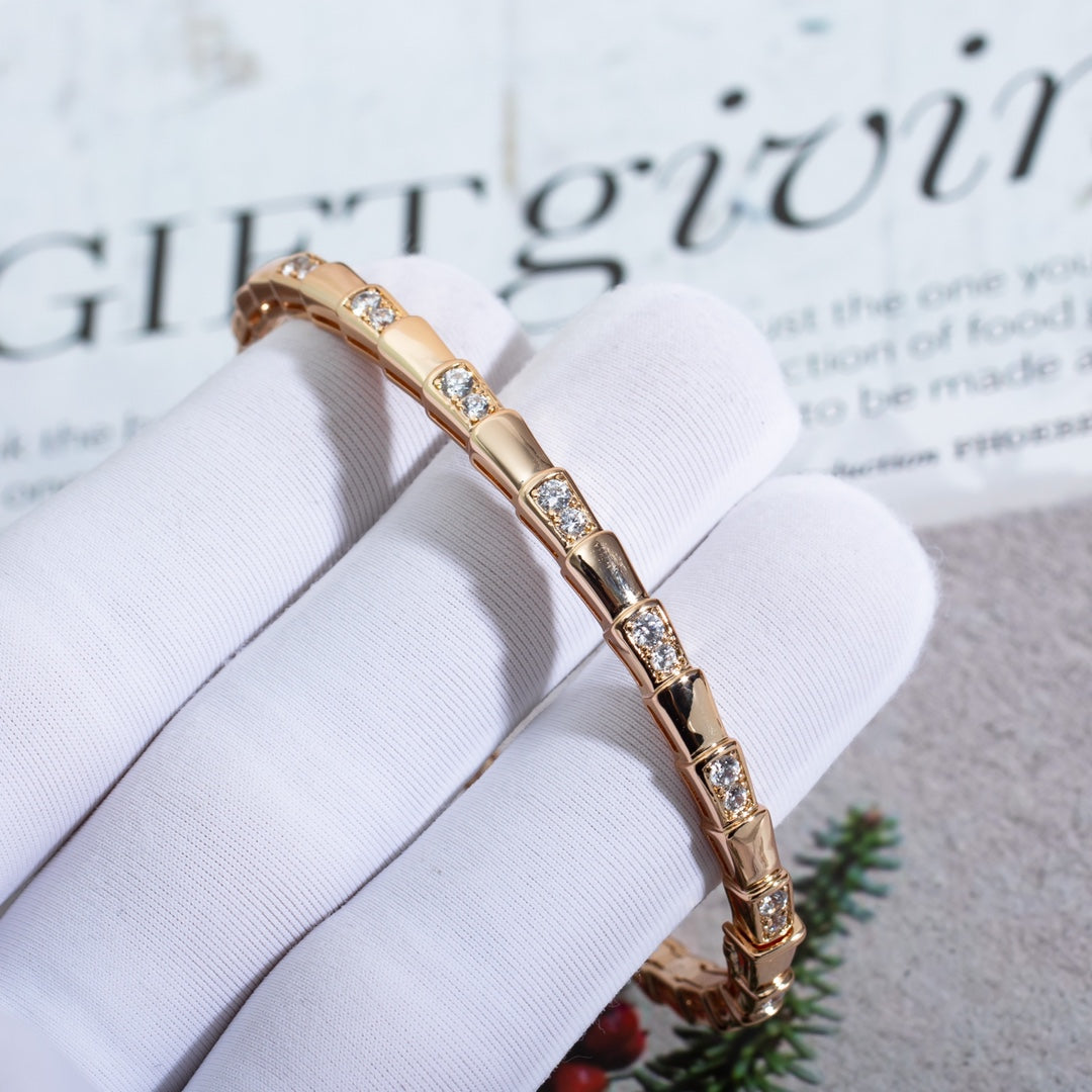 [Kincade Jewelery]SERPENTI SMALL BRACELET PINK GOLD DIAMOND