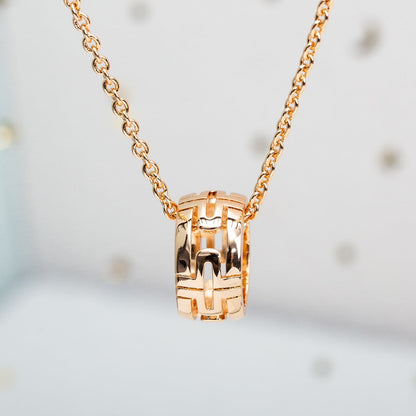 [Kincade Jewelery]PARENTESI NECKLACE PINK GOLD