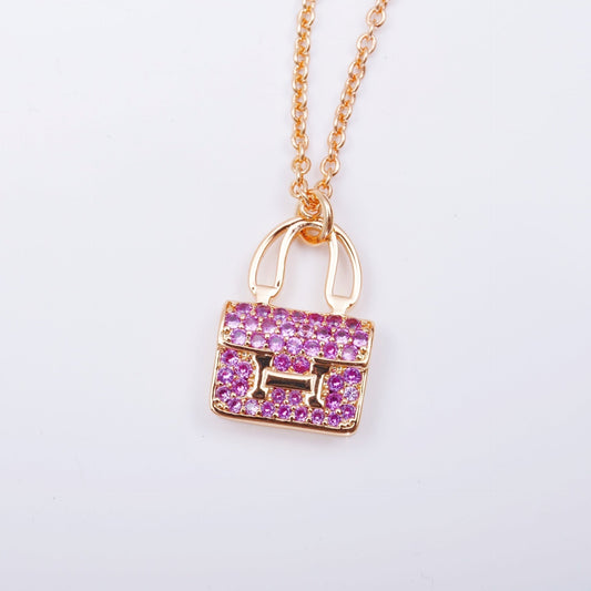 [Kincade Jewelery]CONSTANCE PEDANT PURPLE DIAMOND NECKLACE