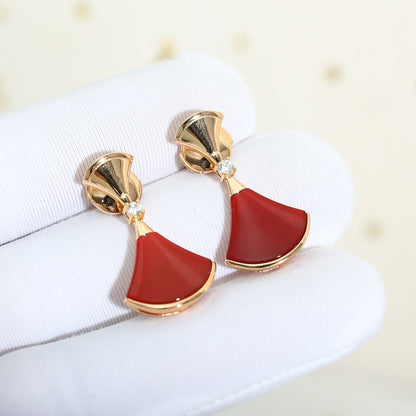 [Kincade Jewelery]DREAM Carnelian PINK GOLD EARRINGS