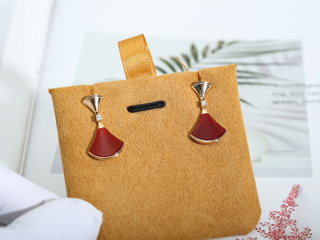 [Kincade Jewelery]DREAM Carnelian PINK GOLD EARRINGS