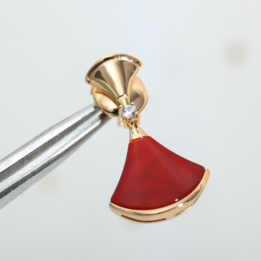 [Kincade Jewelery]DREAM Carnelian PINK GOLD EARRINGS