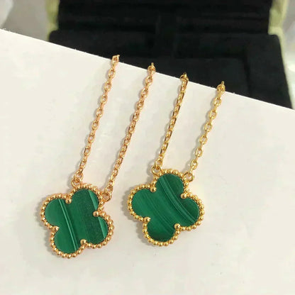 [Kincade Jewelery]Kincade 15MM MALACHITE SINGLE FLOWER  NECKLACE