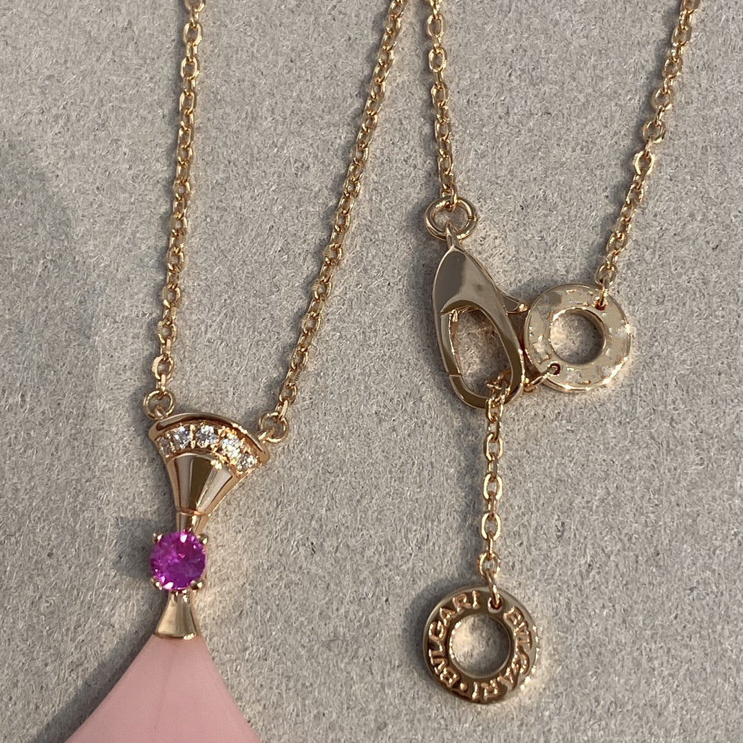 [Kincade Jewelery]DREAM NECKLACE PINK OPAL