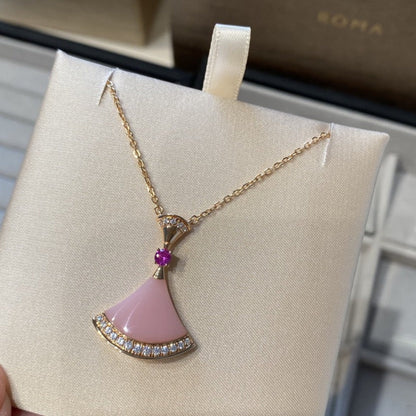 [Kincade Jewelery]DREAM NECKLACE PINK OPAL