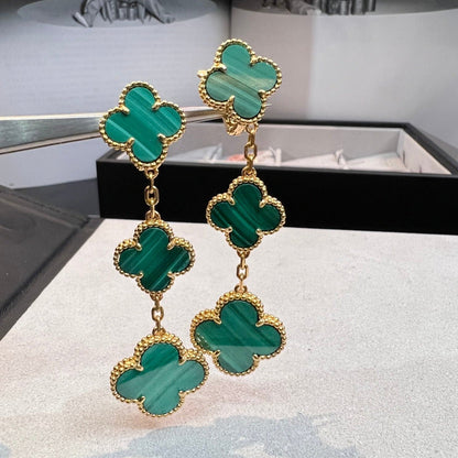 [Kincade Jewelery]Kincade MALACHITE 3 MOTIFS GOLD