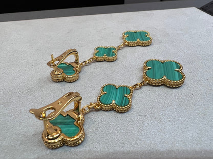 [Kincade Jewelery]Kincade MALACHITE 3 MOTIFS GOLD