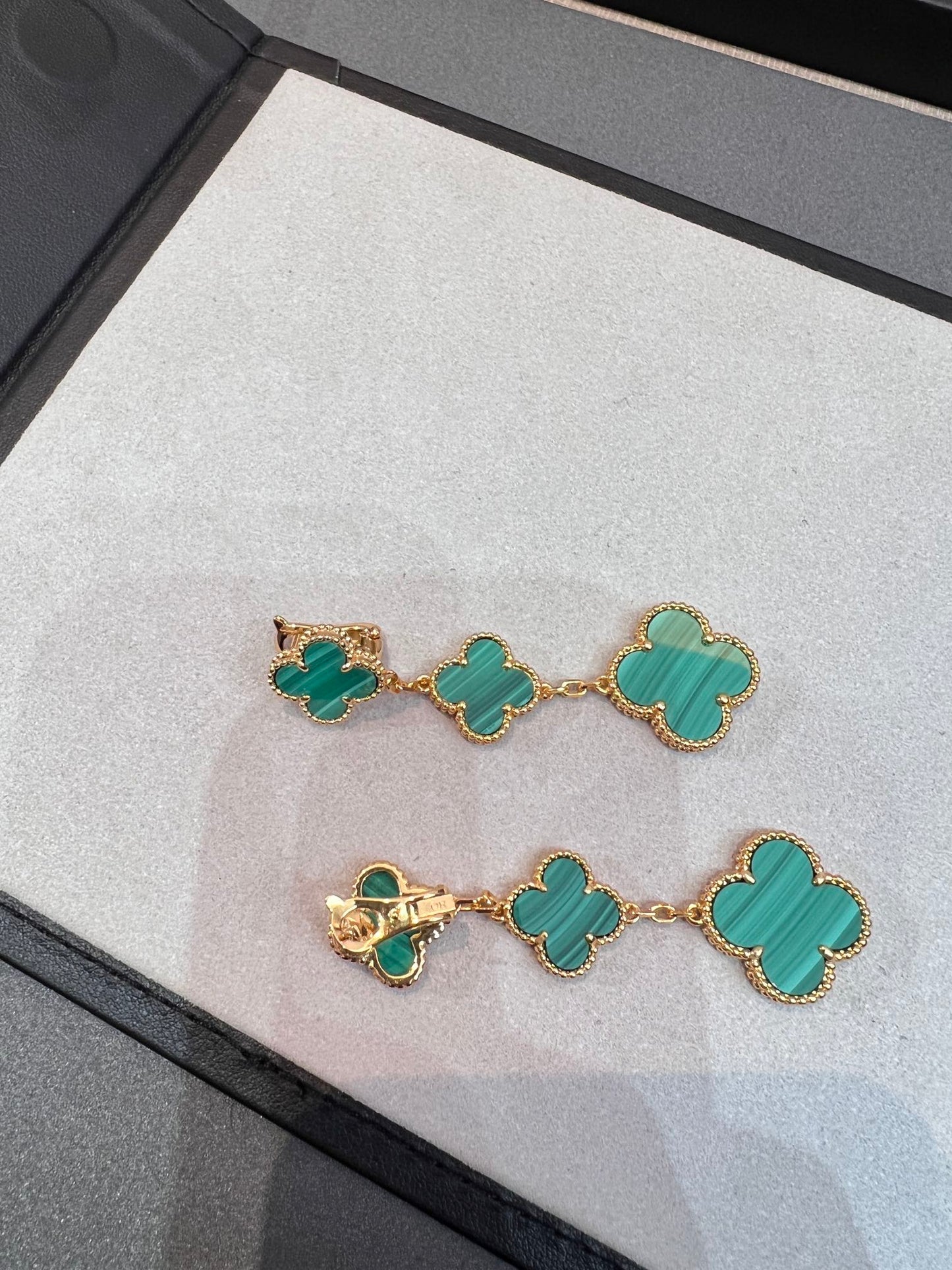 [Kincade Jewelery]Kincade MALACHITE 3 MOTIFS GOLD