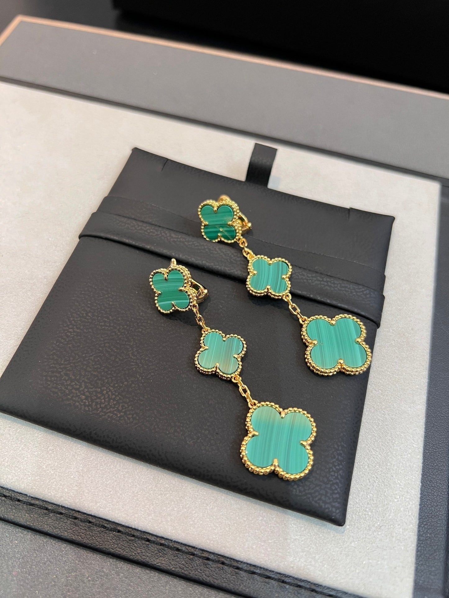 [Kincade Jewelery]Kincade MALACHITE 3 MOTIFS GOLD