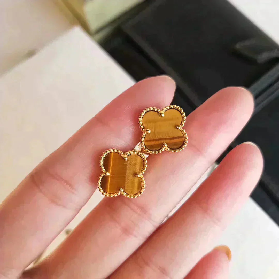 [Kincade Jewelery]Kincade MEDIUM 1 MOTIFS TIGER EYE EARRINGS