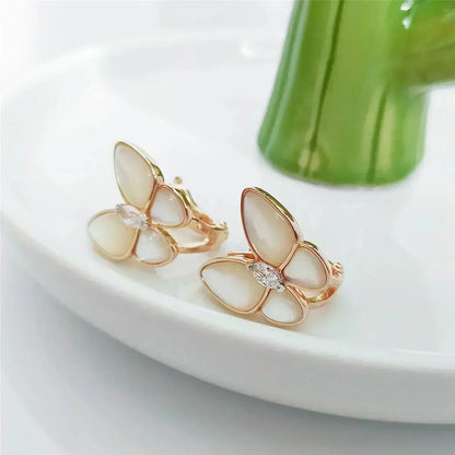 [Kincade Jewelery]BUTTERFLY MOP DIAMOND EARRINGS
