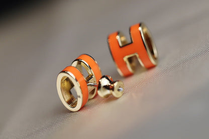 [Kincade Jewelery]MINI POP H EARRINGS ORANGE