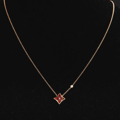 [Kincade Jewelery]STAR NECKLACE PINK GOLD 1 DIAMOND