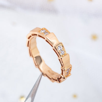 [Kincade Jewelery]SERPENTI RING PINK GOLD  3MM