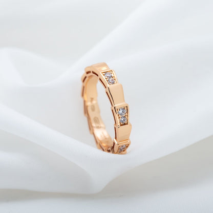 [Kincade Jewelery]SERPENTI RING PINK GOLD  3MM