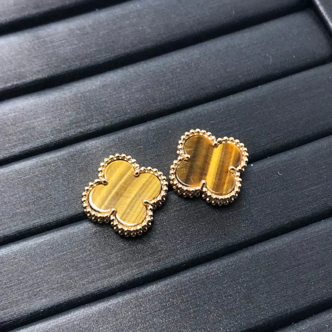 [Kincade Jewelery]Kincade MEDIUM 1 MOTIFS TIGER EYE EARRINGS