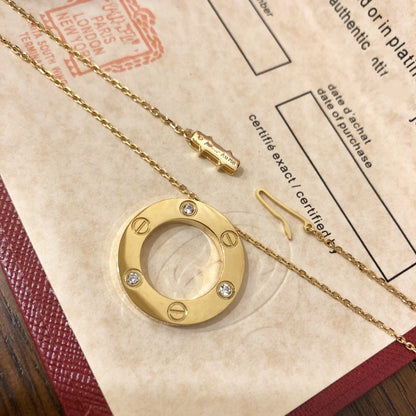 [Kincade Jewelery]LOVE NECKLACE 16MM 3 DIAMONDS