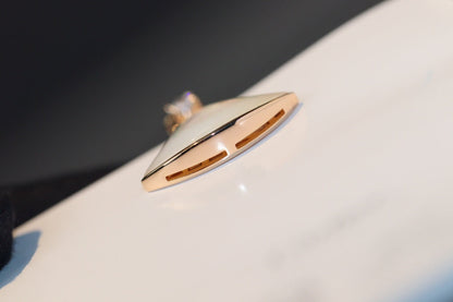 [Kincade Jewelery]DREAM NECKLACE WHITE MOP PINK GOLD 1 DIAMOND