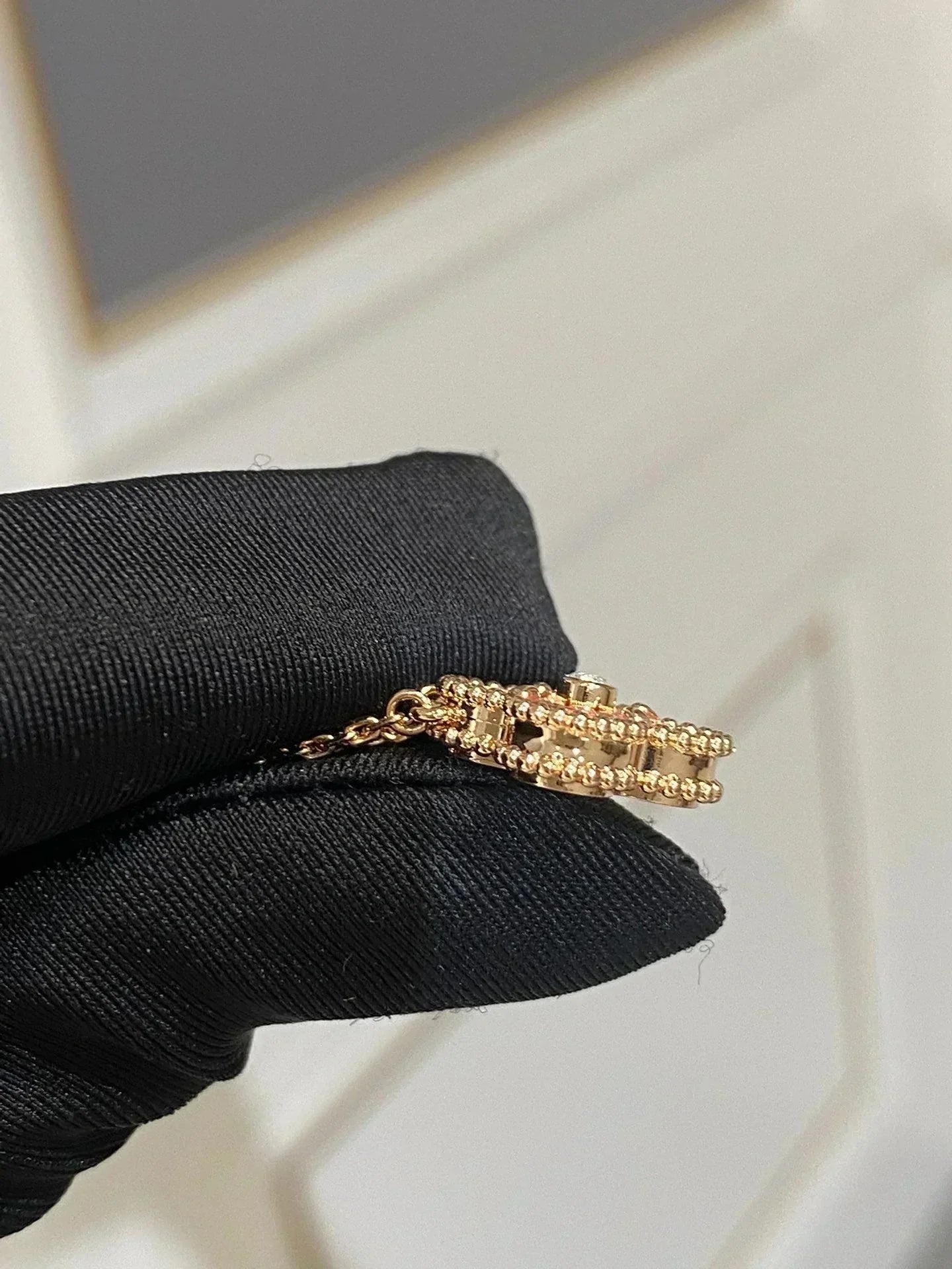 [Kincade Jewelery]Kincade 15MM DIAMOND RHODONITE NECKLACE