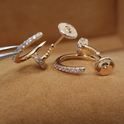 [Kincade Jewelery]JUSTE EARRINGS 12.75MM PINK GOLD DIAMOND