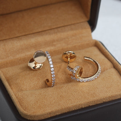 [Kincade Jewelery]JUSTE EARRINGS 12.75MM PINK GOLD DIAMOND