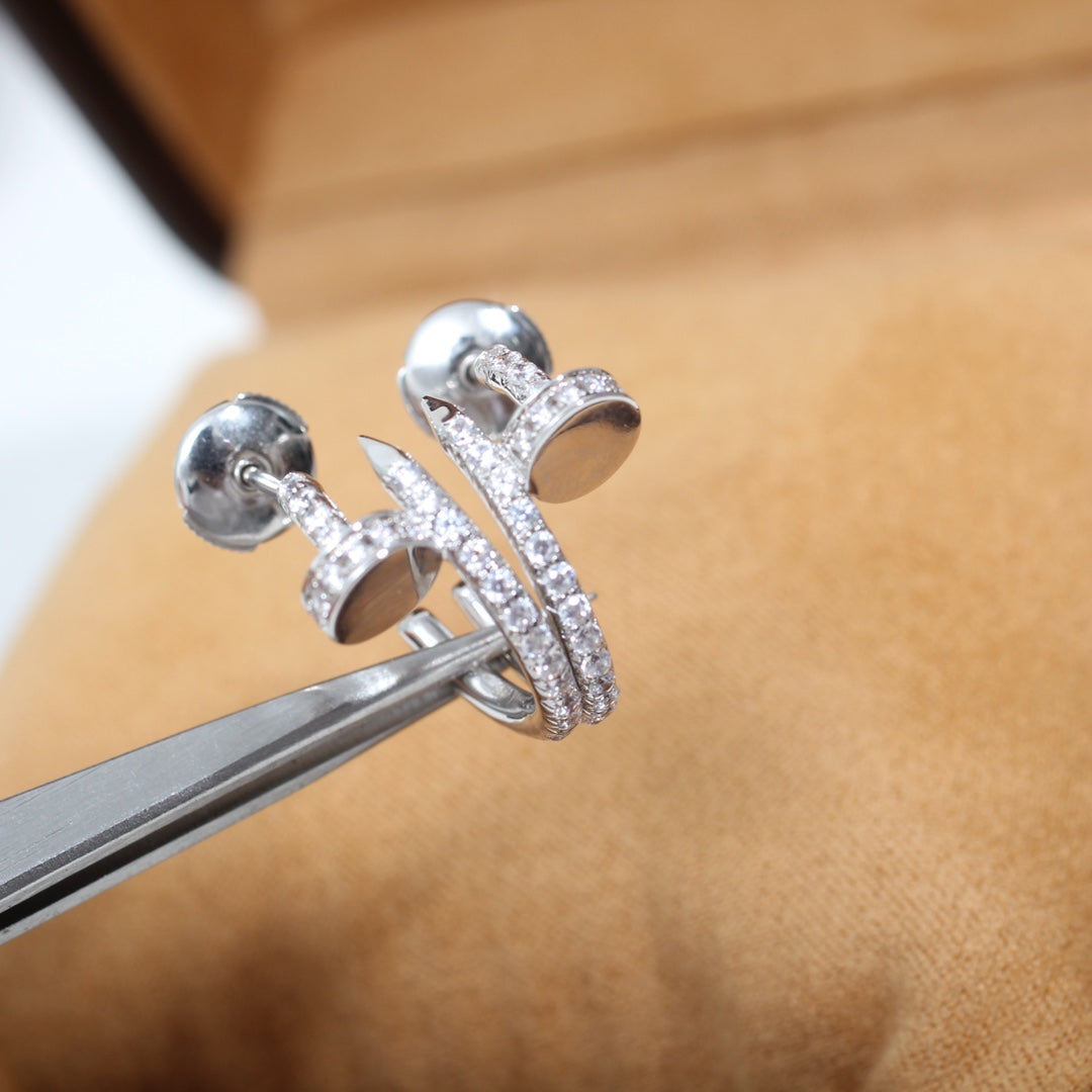 [Kincade Jewelery]JUSTE EARRINGS 12.75MM SILVER DIAMOND