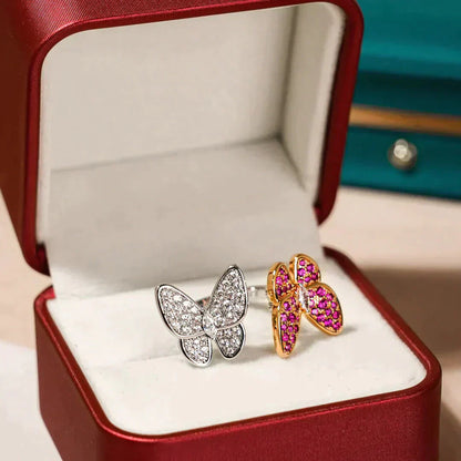 [Kincade Jewelery]TWIN BUTTERFLY DIAMOND RING