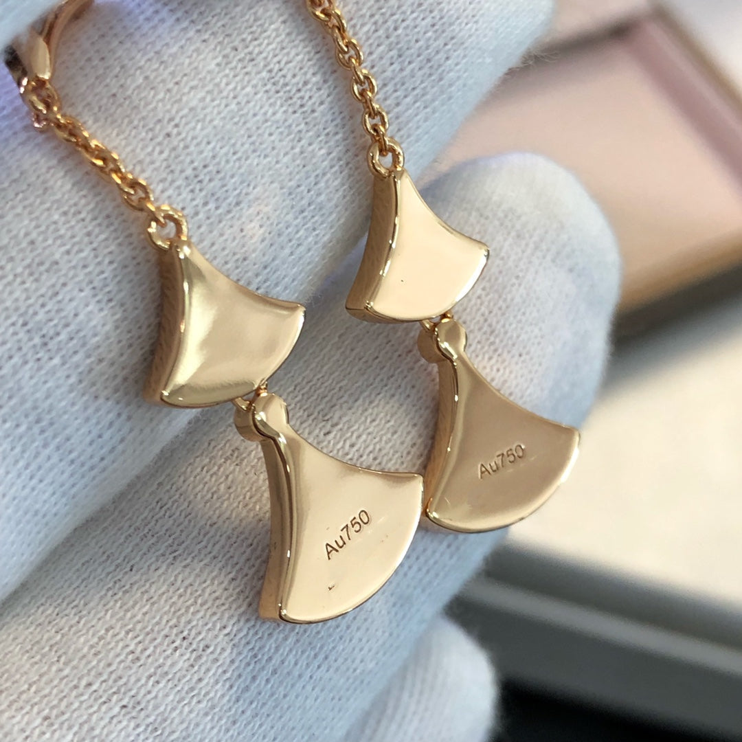 [Kincade Jewelery]DREAM EARRINGS 3 MOTIFS MALACHITE MOP PINK GOLD