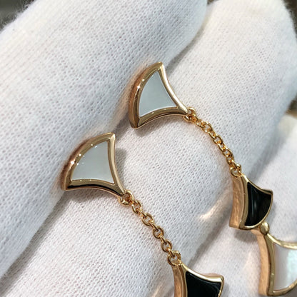 [Kincade Jewelery]DREAM EARRINGS 3 MOTIFS ONYX MOP PINK GOLD