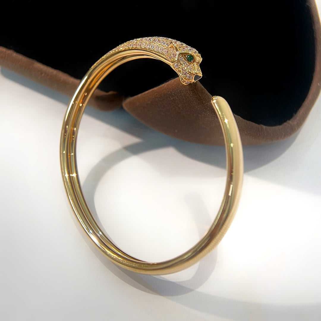 [Kincade Jewelery]PANTHERE GOLD DIAMOND OPEN BRACELET