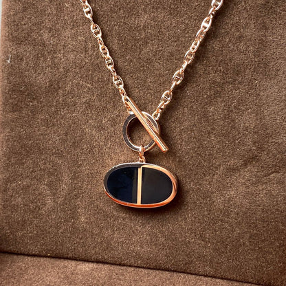 [Kincade Jewelery]CHAINE VERSO BLACK CERAMIC NECKLACE