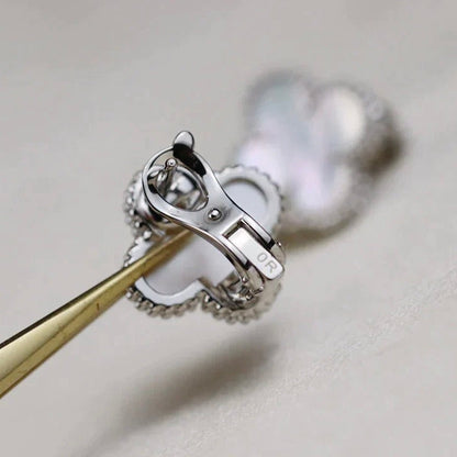 [Kincade Jewelery]Kincade MEDIUM 1 MOTIFS  WHITE MOP EARRINGS SILVER