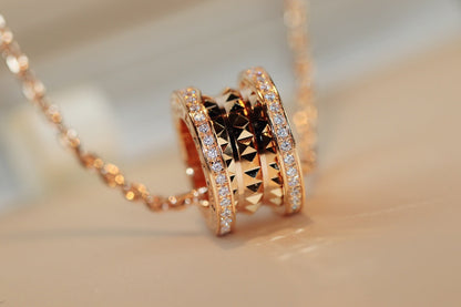 [Kincade Jewelery]ZERO 1 ROCK PEDANT PINK GOLD NECKLACE