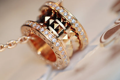 [Kincade Jewelery]ZERO 1 ROCK PEDANT PINK GOLD NECKLACE